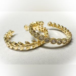 Zirconia Leaf Ring Set-stackable